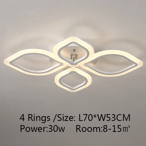 Современные Люстры Led для гостиной, спальни, столовой, акриловая потолочная лампа, люстра, домашнее Внутреннее освещение - Цвет корпуса: 4 petals