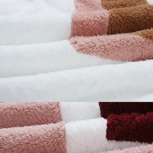 

Autumn Women Casual Mohair Pullover Zipper V Neck Fleece Sweatshirt Fashion Sweet Loose Warm Winter Coat Pullover