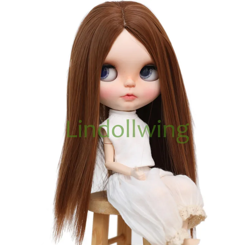 

9-10 inch Blyth Wig Long Straight Brown Hair M30H168