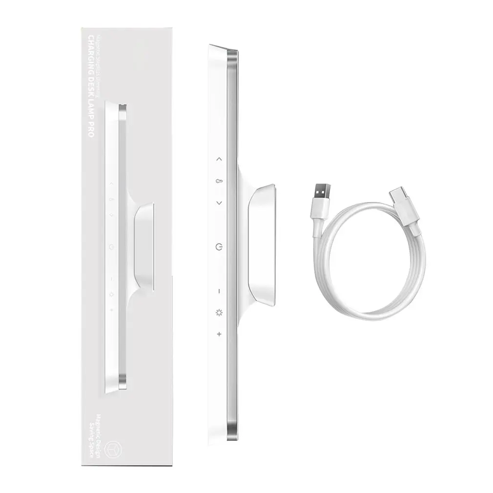 

ONLENY LED Desk Lamp Hanging Magnetic Table Lamp for Study Cabinet Light USB Rechargeable Stepless Dimming Dormitory Night light