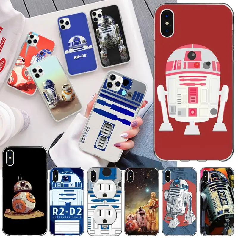 BB8 BB 8 R2D2 робот для мобильного телефона чехлы iphone 12 11 Pro Max Мини XS 7 6 6S Plus X 5S SE 2020 XR