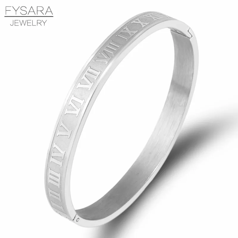 Браслет FYSARA из нержавеющей стали цвета розового золота для мужчин и женщин