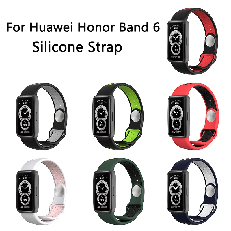 

Силиконовый ремешок для Band 6 Band6, дышащий сменный смарт-браслет для Huawei Honor Band 6, браслет для Honor Band 6