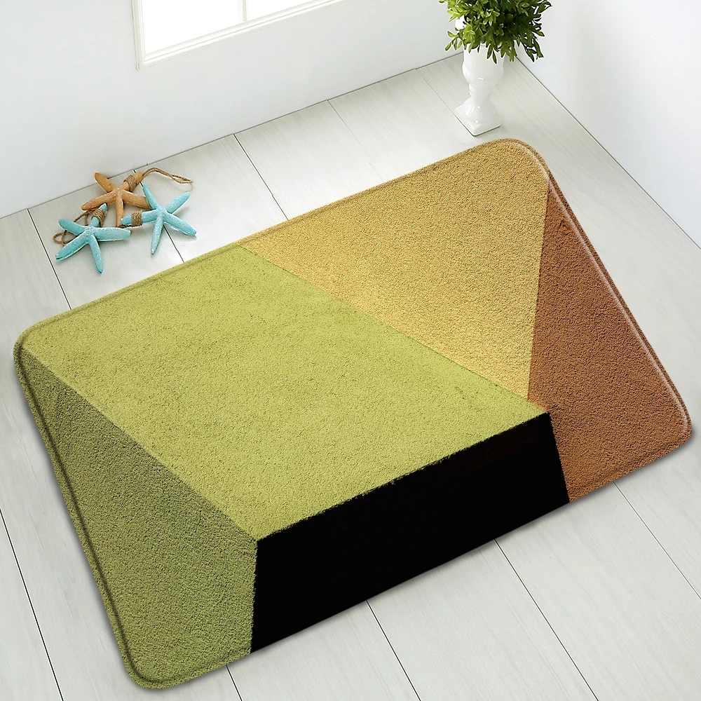 

Simple Geometric Floor Mats Shower Room Non-Slip Mats Bedroom Kitchen Water Absorption Doormats Washable Balcony Carpet Foot Pad