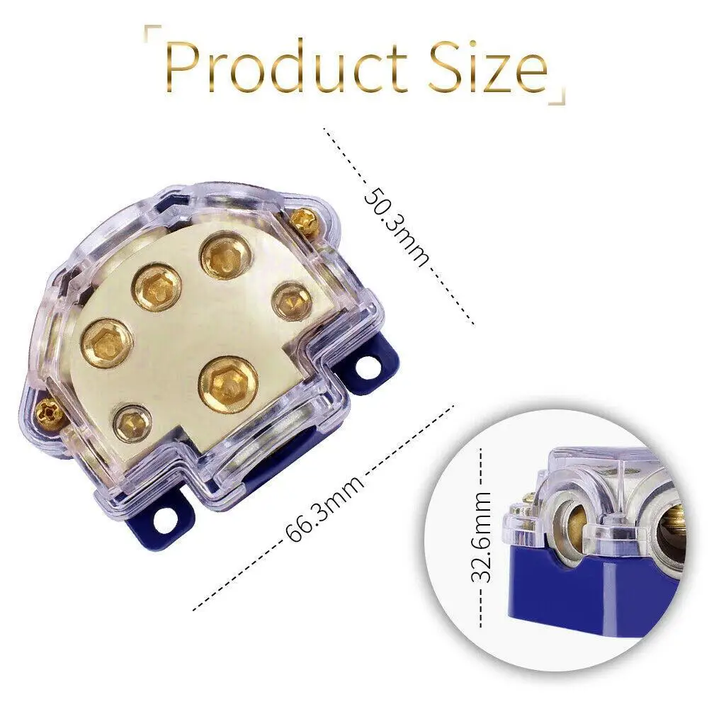 

Car Audio Amplifier Modification Insurance Five-way Accessorie Block Hub Fuse Car Power Holder Distribution Junction Ground O6V9