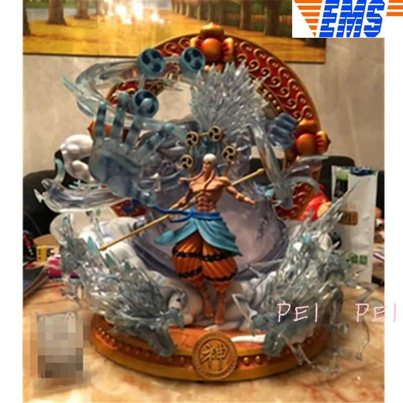 Оранжевый ONE PIECE Sky Piea Enel полноразмерная портретная Мужская футболка с тором статуя из смолы GK Art Craft фигурка Коллекционная модель игрушки P1613 - Цвет: Оранжевый