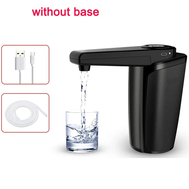without base Usb зарядка Электрический Автоматический водяной насос диспенсер бутылка беспроводной портативный мини-дозатор питьевой воды насос - Color: without base