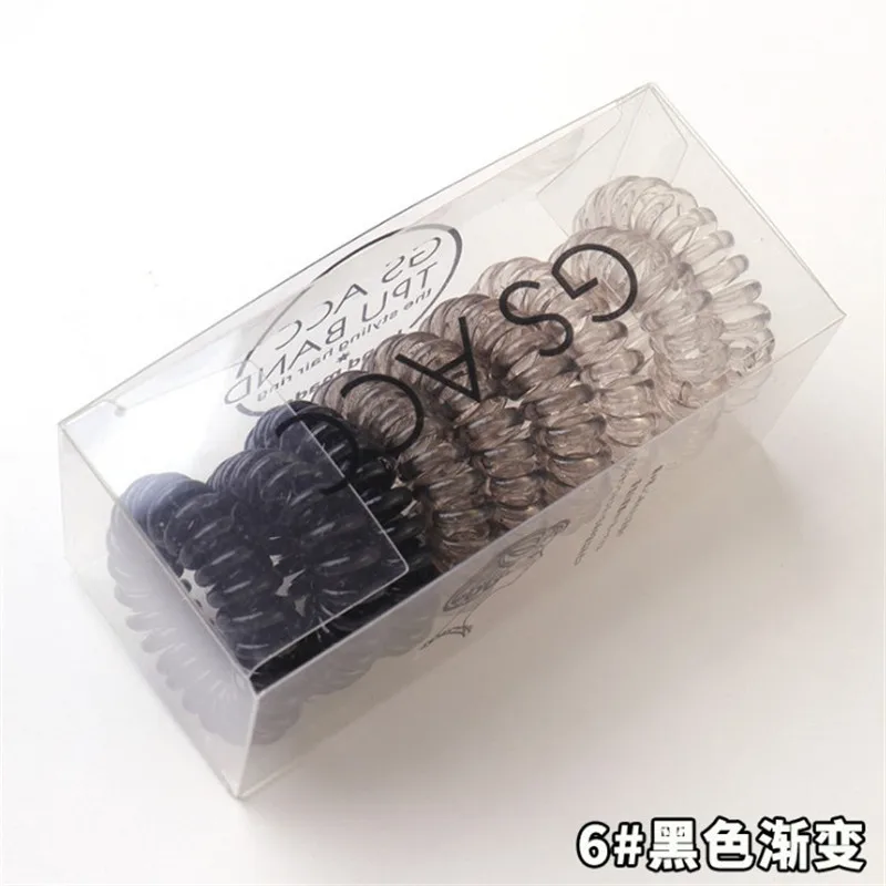 Новое поступление женские резинки для волос с кольцом телефона в коробке девушек