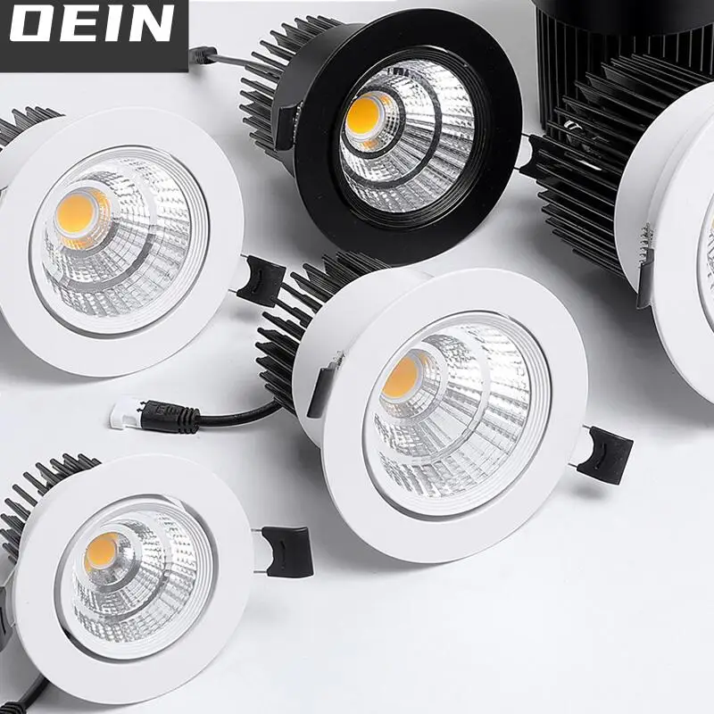 Downlight lights Ceiling spot 3w 5w 7w 9w 12w 15w 18w Dimmable Led bulb AC110v 220v Recessed led ceiling light Indoor Lighting led downlight 220v ceiling recessed spot light 3w 5w 7w 9w 12w 15w 18w 24w 30w ultra thin round led light