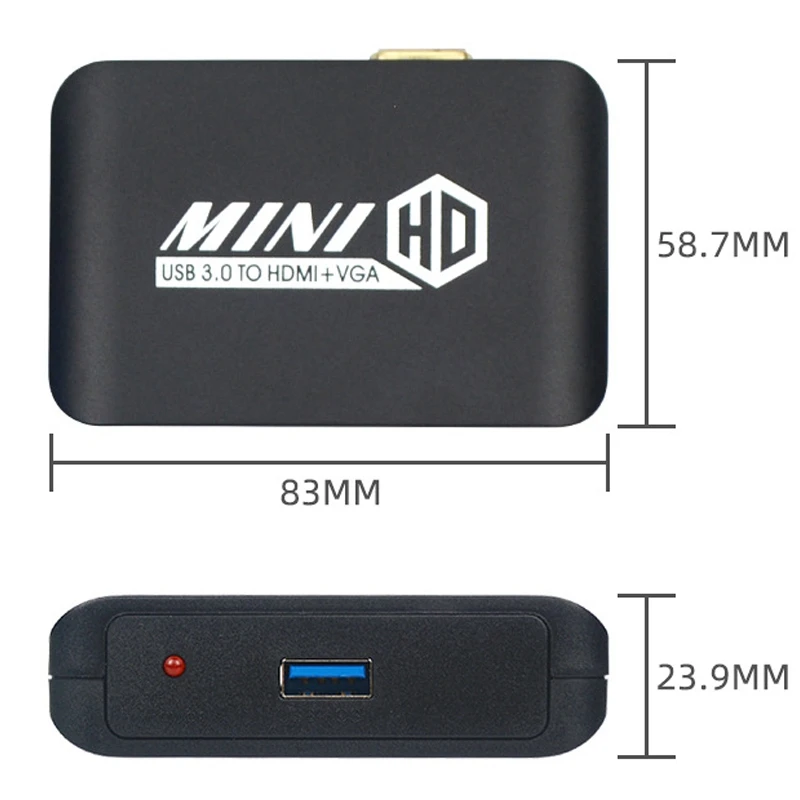 Видеоконвертер USB 1080 с поддержкой P USB3.0 в HDMI + VGA адаптер для ТВ гарнитуры