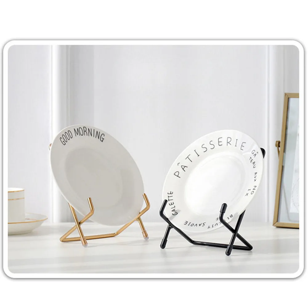 Металлическая подставка для магазина художественный стеллаж посуды тарелка