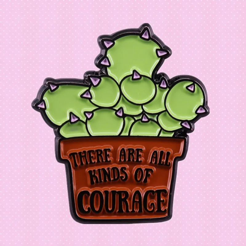 Harry and the Sorcerer's Stone Dumbledore Quote Cactus enamel pin HP Fans magic wizard gift brooch