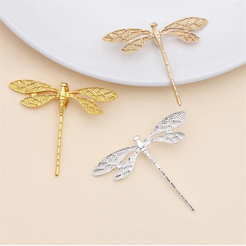 

10pcs 36x43mm silver Color Brass Dragonfly Charms Pendants Jewelry Making Supplies DIY Findings Accessories