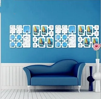 4 шт черные пластиковые DIY настенные фоторамки Висячие экранные панели перегородки свадебный подарок на день рождения