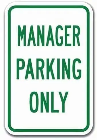 

Warning Tin Sign Manager Parking Only Metal Tin Sign Long Lasting Weather Fade Resistant Easy Mounting Indoor Outdoor Use