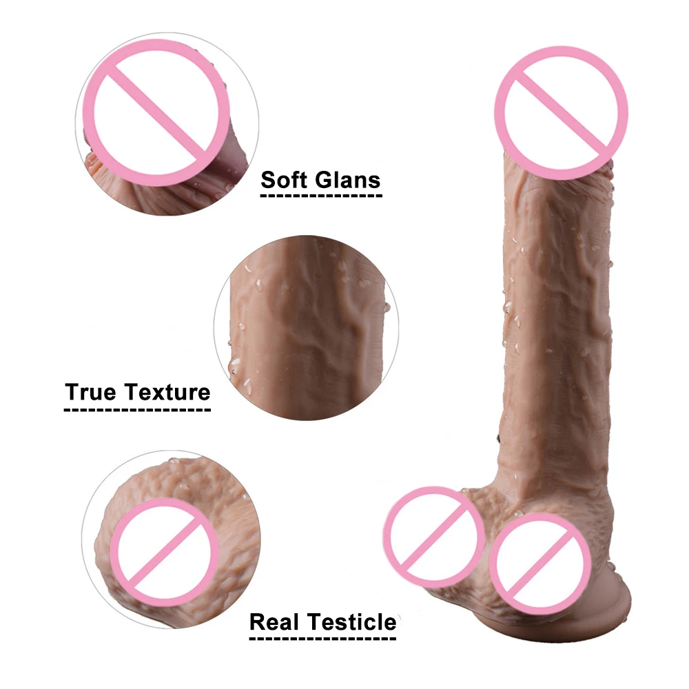 Супер мягкий реалистичный фаллоимитатор 8 дюймов с присоской для женщин ремешок
