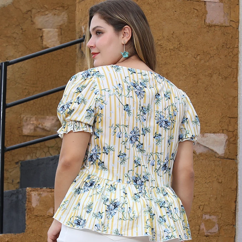 Футболка WHZHM женская с V образным вырезом винтажная Свободная рубашка коротким