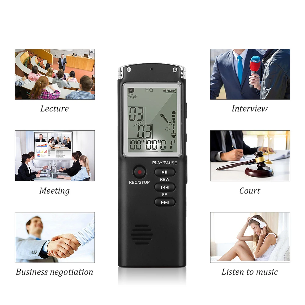 USB Professional 8GB 16GB 32GB Voice Recorder 96 Hours Dictaphone With WAV MP3 Player Digital Audio Interview | Электроника