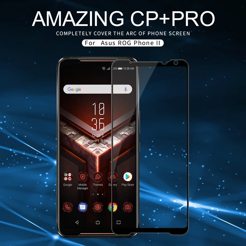 Для Asus ROG Phone 2 закаленное стекло NILLKIN полное покрытие противоударное Защита для