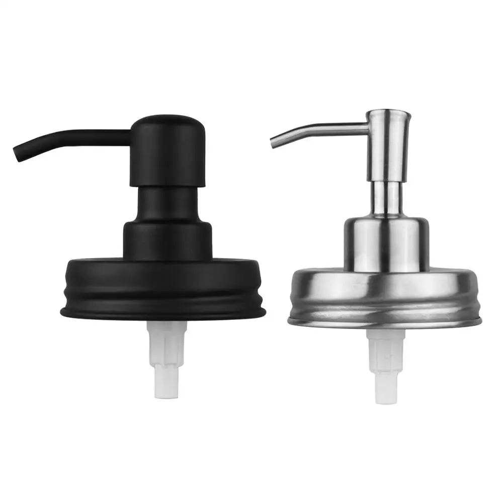 

Stainless Steel Pump Dispenser Anti-leak Silicone Seal Dispensador Lid Ball Mason Jar Bathroom Soap Shampoo Liquid Bottles Pumps
