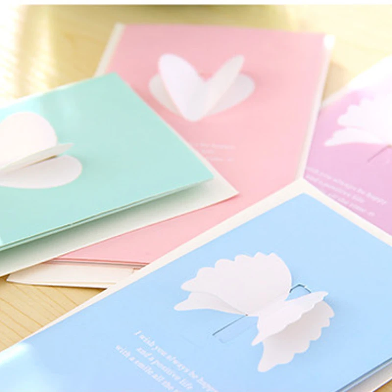 2 шт. креативная открытка с надписью love heart thank you card Wedding thanks birthday бумажная упаковка