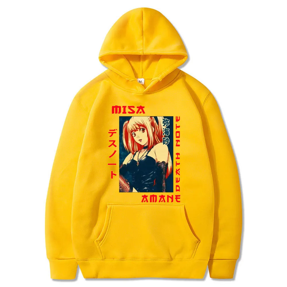 Ретро Death Note Миса Амане толстовки с капюшоном рисунками из аниме Демисезонный для