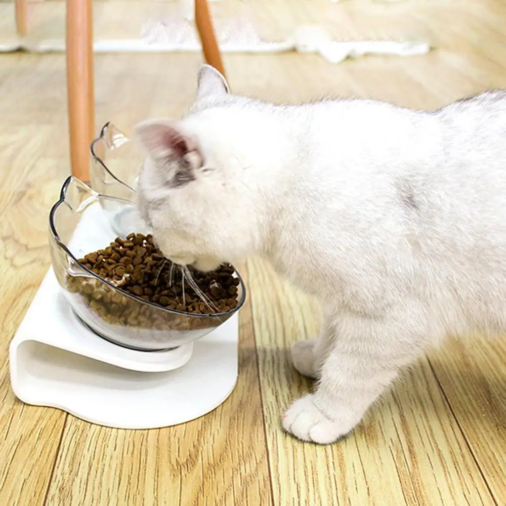 Миски для кошек с подставкой домашних животных двойная миска еды набор идеально