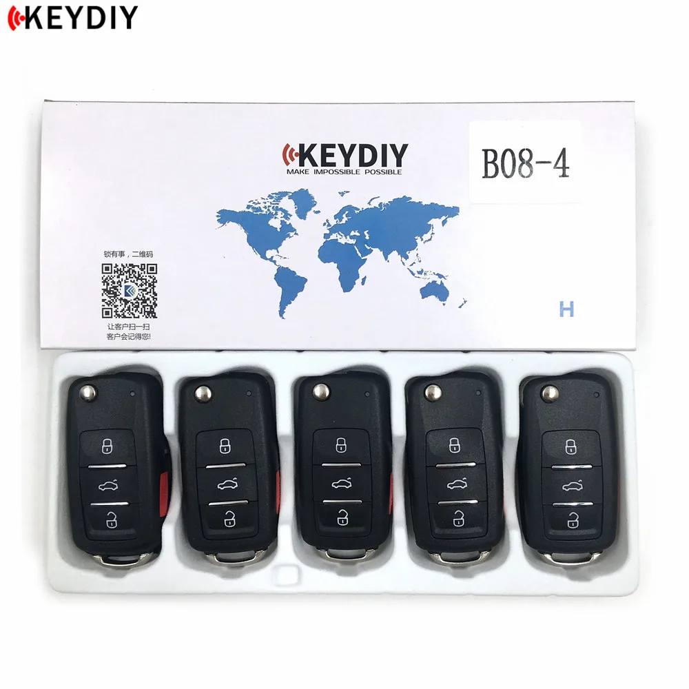 KEYDIY 1/5/10 шт./лот B08 3/4 KD900/KD X2/URG200 ключевой программатор серии B KD MINI Remote Control for VW 202AD