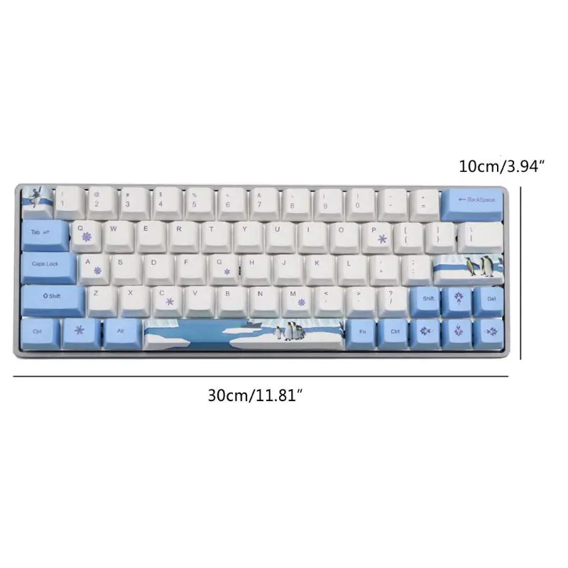 Колпачки для клавиш 61 + 11 OEM PBT полный набор механических колпачков клавиатуры