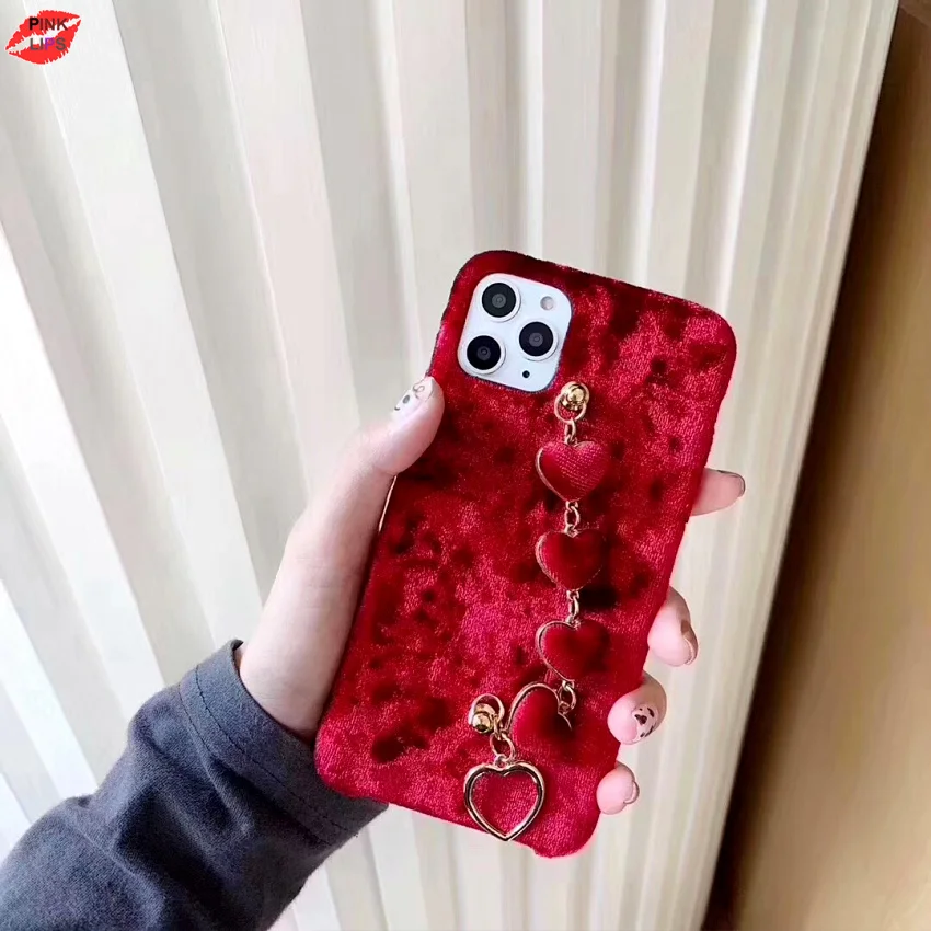 Модный вельветовый зимний чехол для телефона iphone 11 Pro Max XR XS X 7 8 6 6s Plus теплый