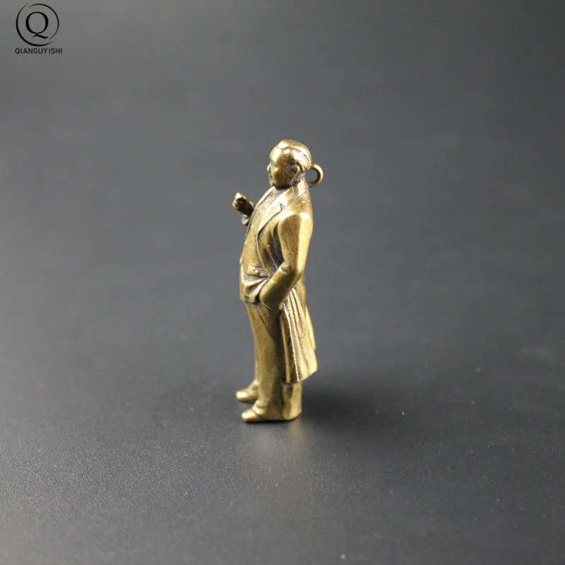 Винтажная латунная мини-брелок Deng Xiao Ping Great Leader кулон для ключей реформирование и