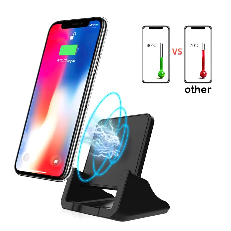 QI Беспроводное зарядное устройство 10 Вт Быстрая зарядка 2 0 для iPhone 8 X xs Samsung S6 S7 S8