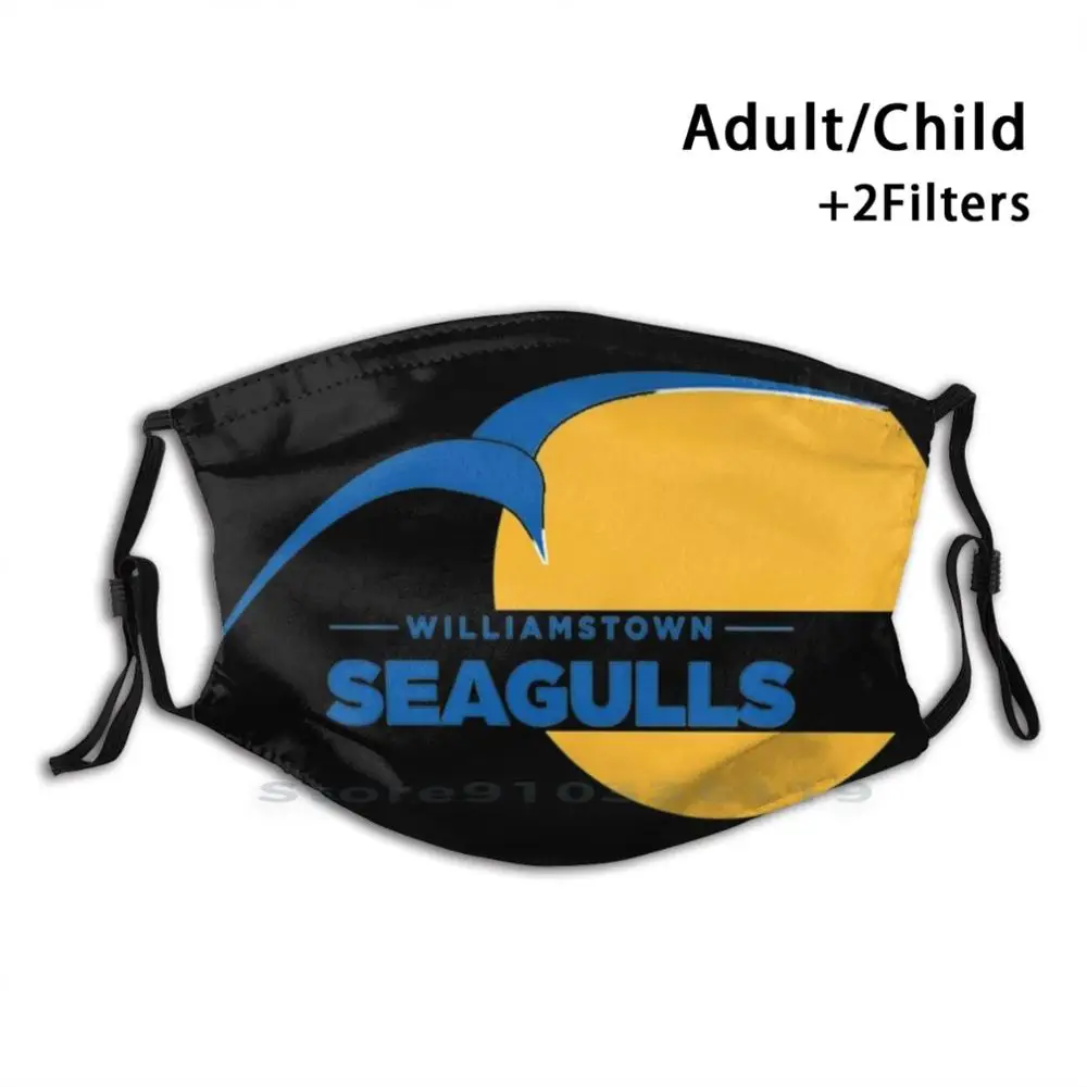 

Футбольный клуб уильямстауна, многоразовая маска с принтом Afl Footy Pm2.5, маска для лица с фильтром, Детские чайки уильямстауна