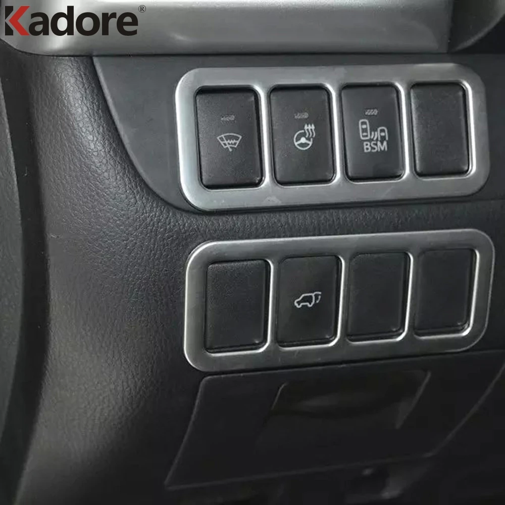 Матовая панель переключателя внутренней фары для Toyota Highlander 2015 2016 2017 2018 2019 ABS