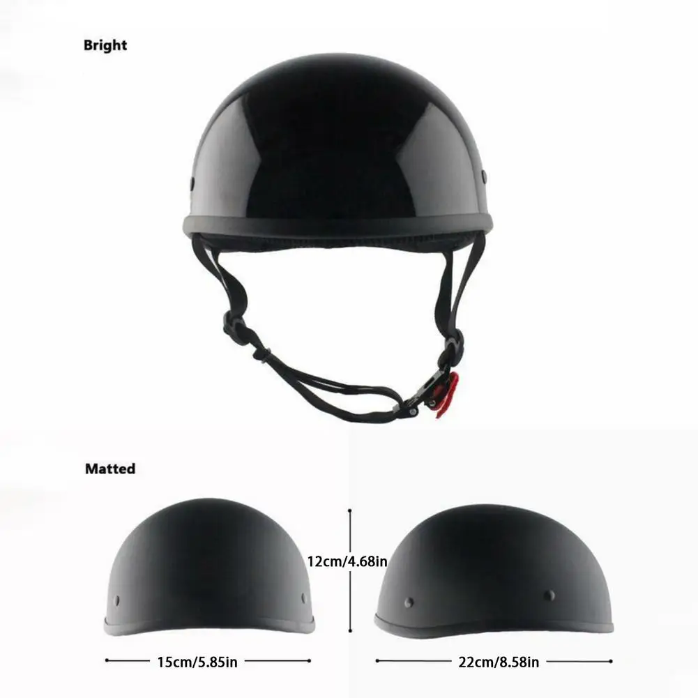 

Motorcycle Helmet ABS Matte Half Face Helmet ABS Black Retro Personality German Style Motorcycle Helmet Universal