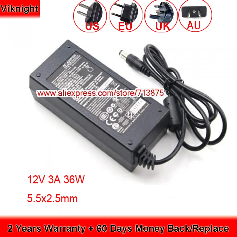 Подлинная 12V 3A DA 36Q12 ADPC1236 адаптер переменного тока для Philips 234CL2 229CL2 239CL2 224CL2 227E4L 227E4LH