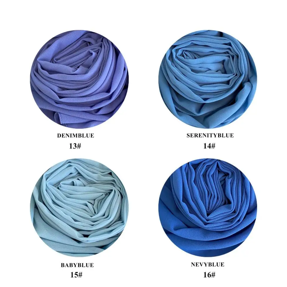 Мусульманский модный шифоновый хиджаб шарф женские шарфы обычная длинная шаль