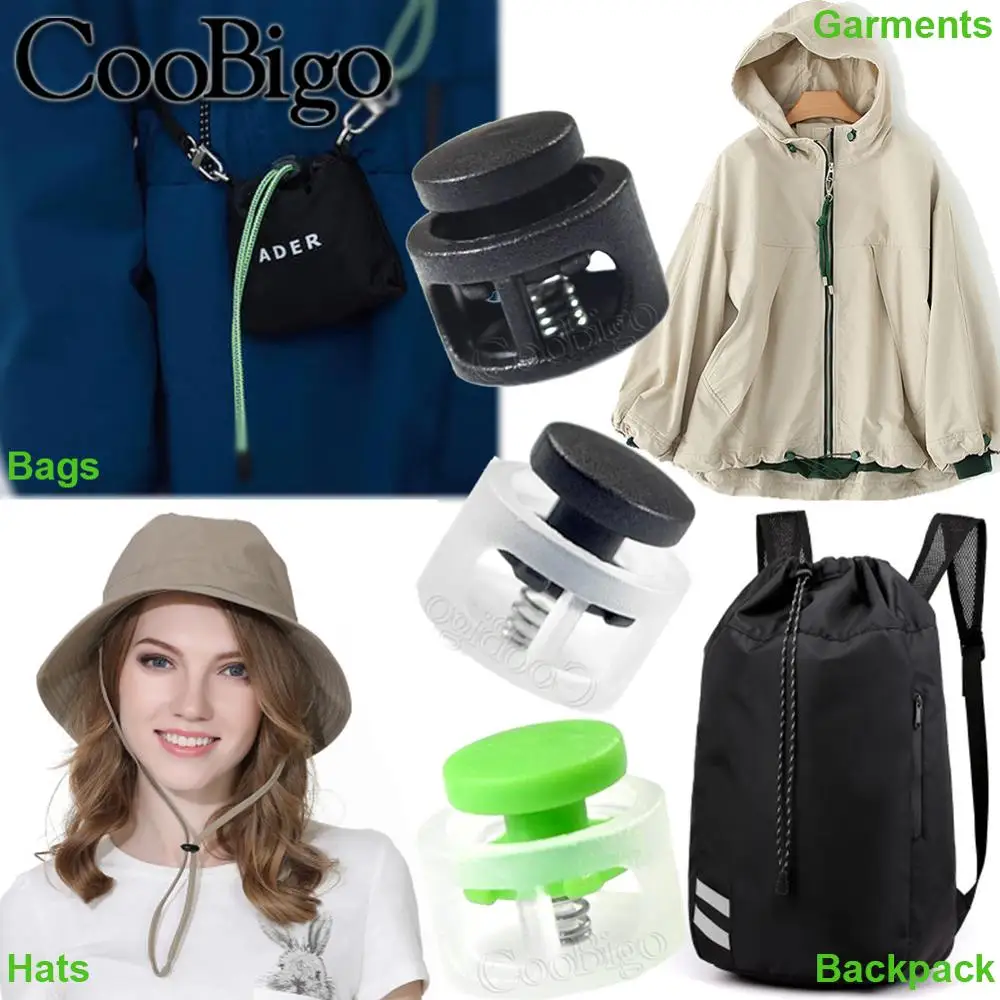 100 шт. прозрачный зажим для шнурков с 2 отверстиями|Стоппер| |