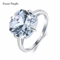 green purple s925 sterling silver ring large cubic zirconia fashion luxury wedding band anniversary jewelry for women gift