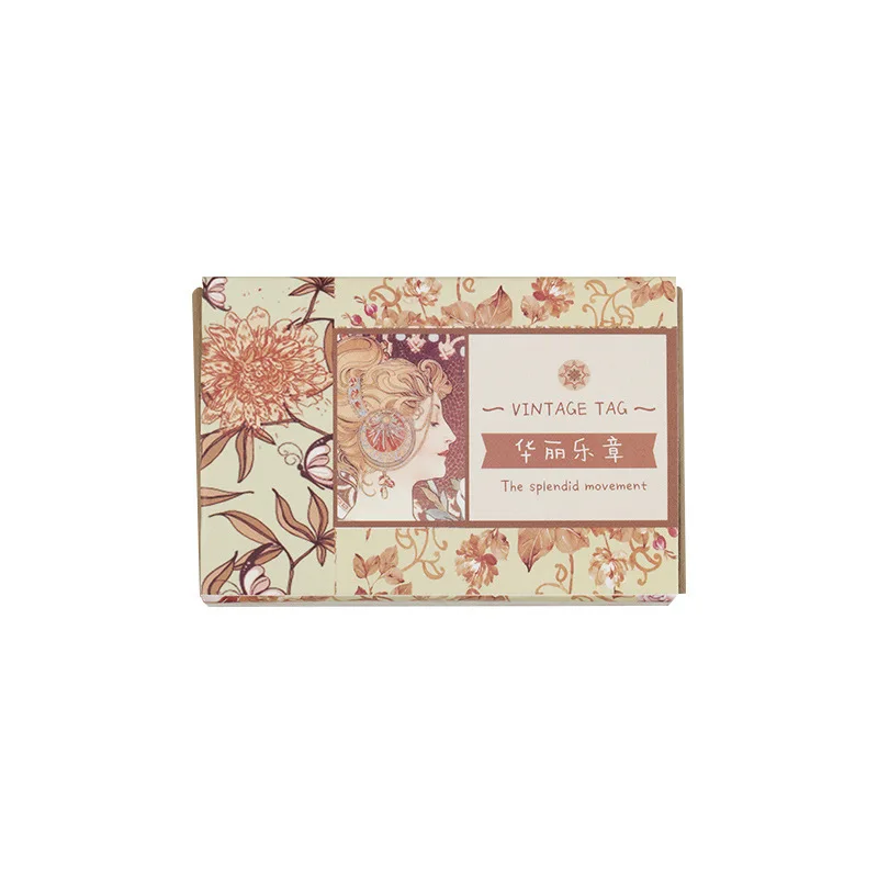 50 листов Ретро стихи серии наклейка-закладка ручной работы с винтажными цветами