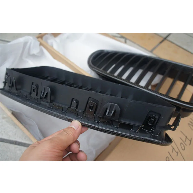 Матовые черные сетчатые вставки из АБС-пластика для переднего гриля подходят BMW 5