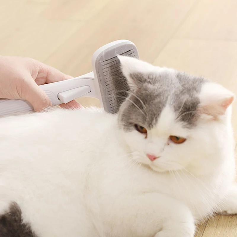 

Щетка для ухода за домашними животными с одной кнопкой, щетка для чистки собак, кошек AUG889