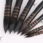 Кисть для рисования беличьими волосами с деревянной ручкой, художественные принадлежности для рисования акварелью, Прямая поставка