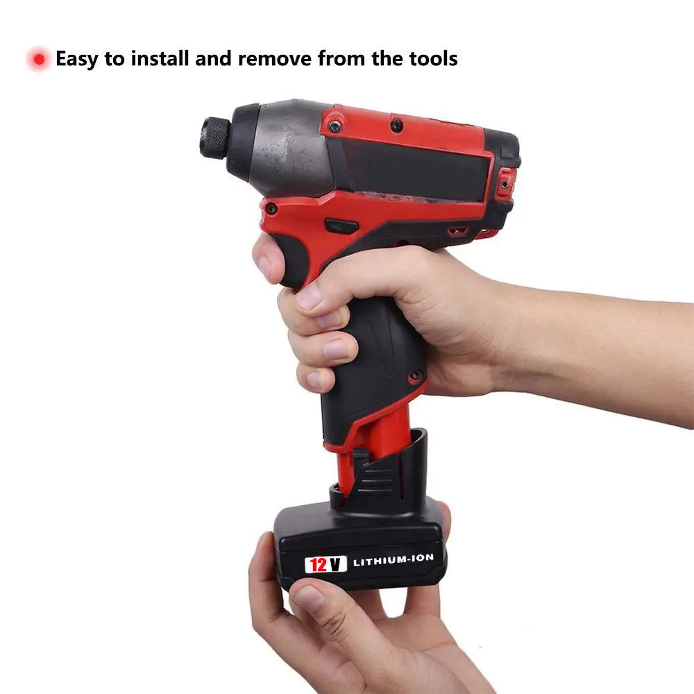 VANON 2 шт. для MILWAUKEE M12 12 в 4000 мАч литий-ионная аккумуляторная батарея XC 4.0Ah Max литий-ионный Электроинструмент беспроводной 48-11-2440