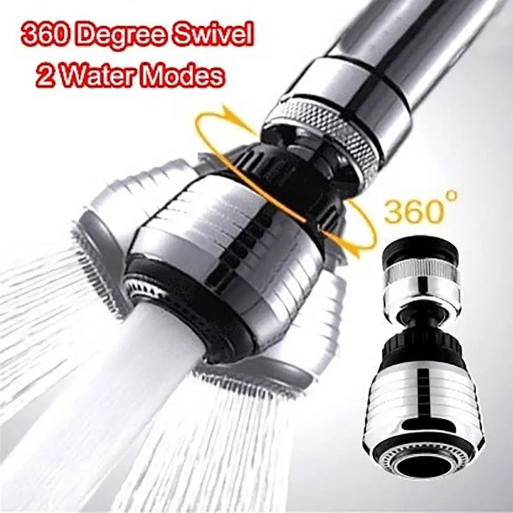 

360° Swivel Head Water Bubbler Tap Faucet Aerator Nozzle Filter Anti-splash Water Filter Saver Tap for Bathroom Kitchen Tool
