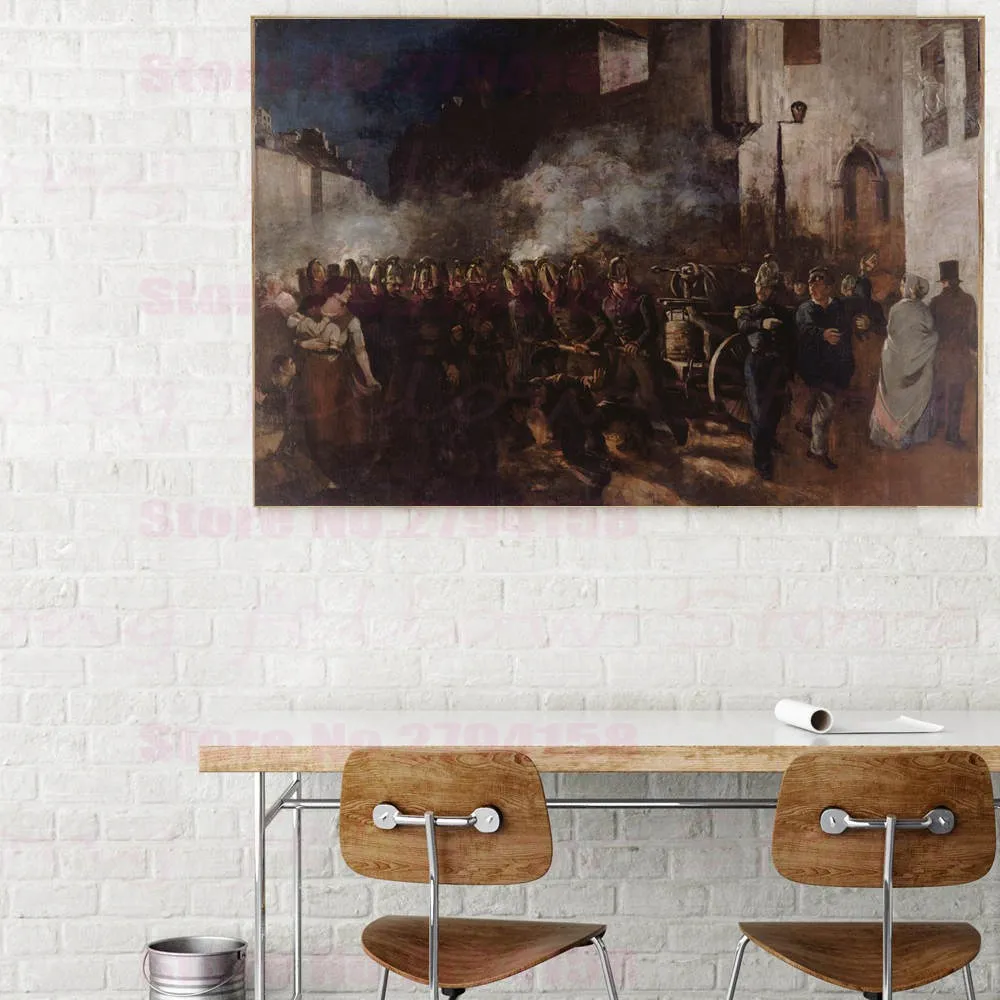 Gustave Courbet Реплика Ретро пейзаж живопись холст печать поле боя искусство для