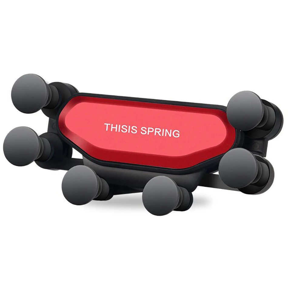 type2 red Universal Gravity Bracket Car Phone Holder Air Vent Mount Stand Clip For Smartphone in Car Holder for iPhone X XS MAX Samsung S8 - Цвет: type2 red