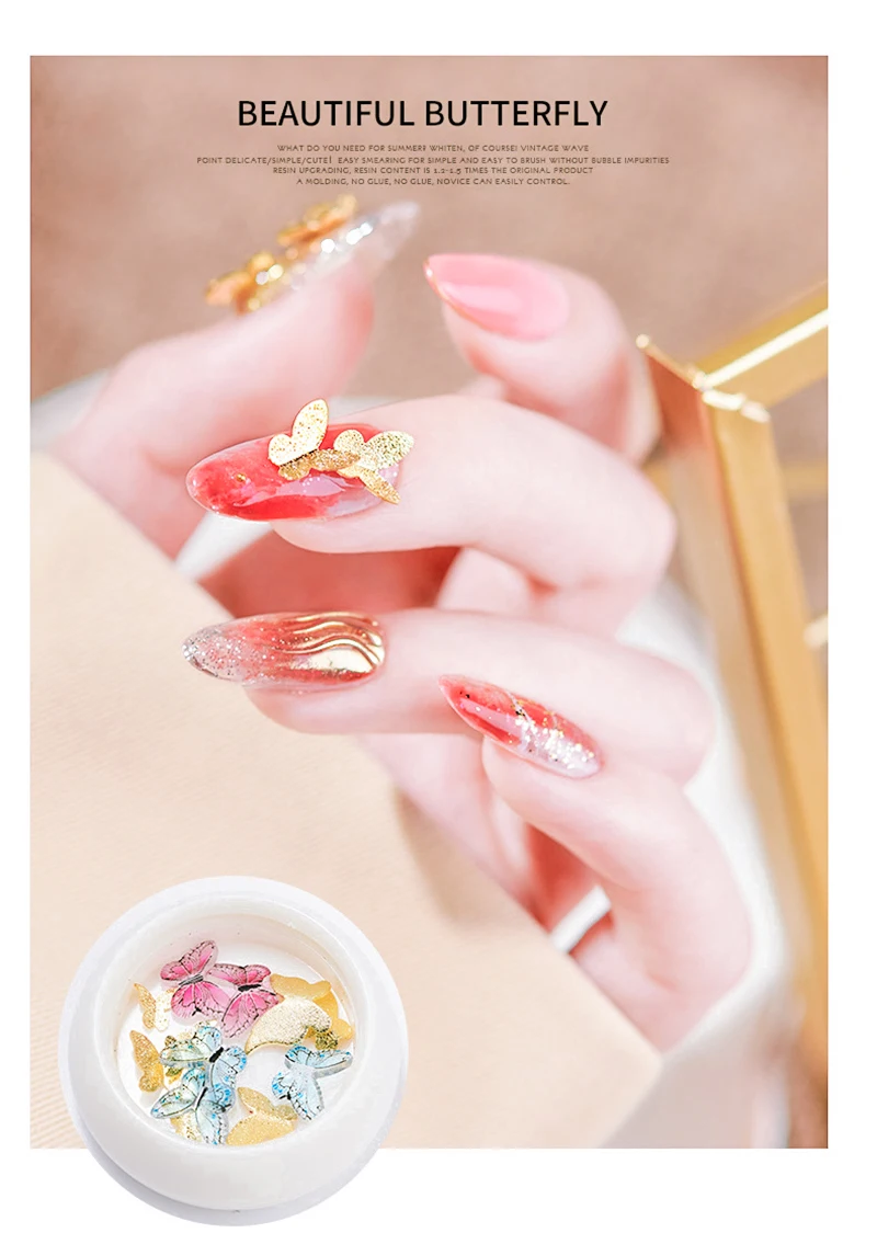 

Variety Cat's Eye Stone Nail Butterfly Jewelry Exquisite And Beautiful Nail Art Charms Nail Decoration Nail Art Accessories