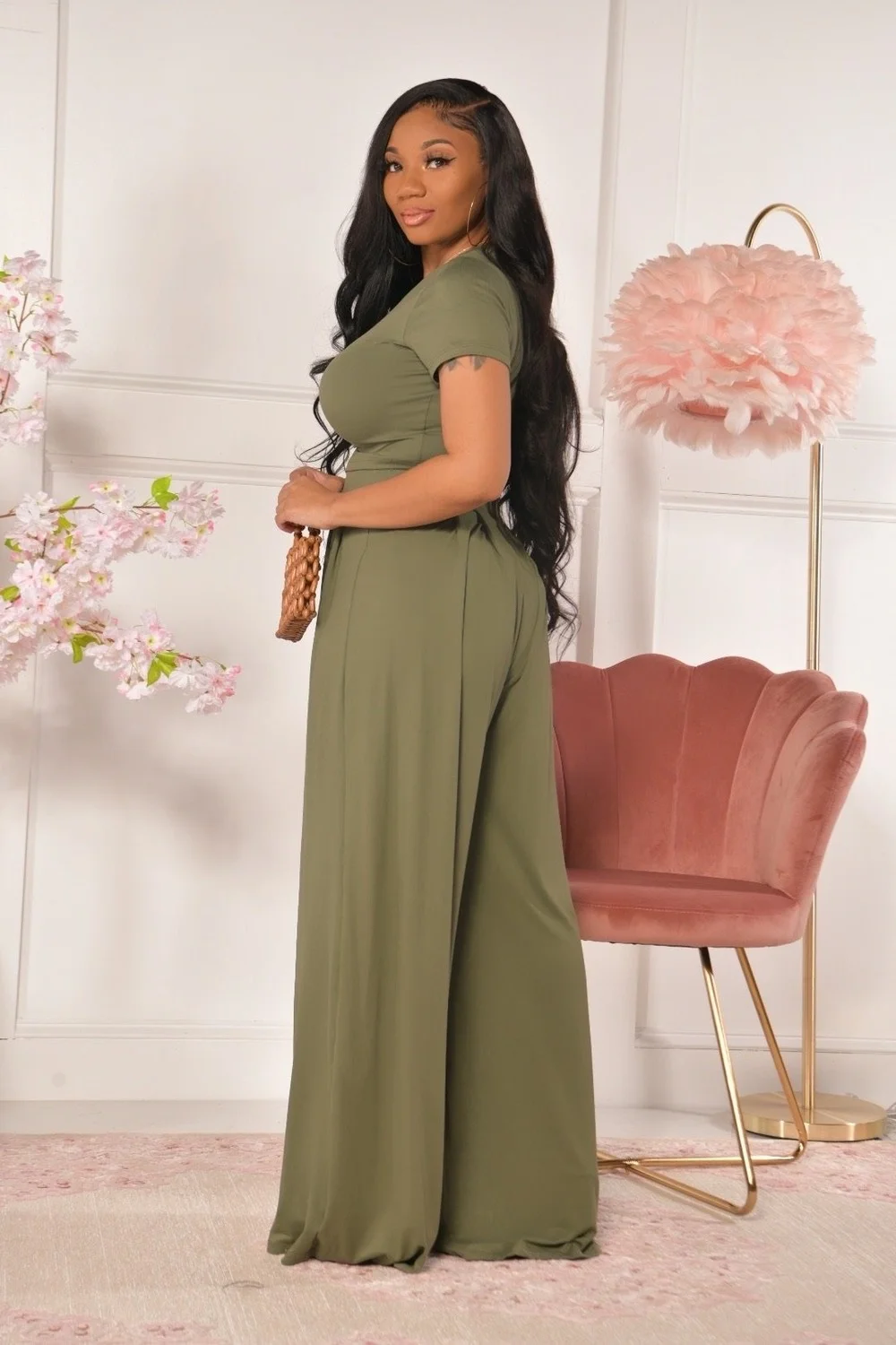 

Casual Wide Leg 2 Pieces Long Pants Sets Women Short Sleeve O Neck Crop Top and Loose Pants Fashion Printed Poker Q Tracksuit
