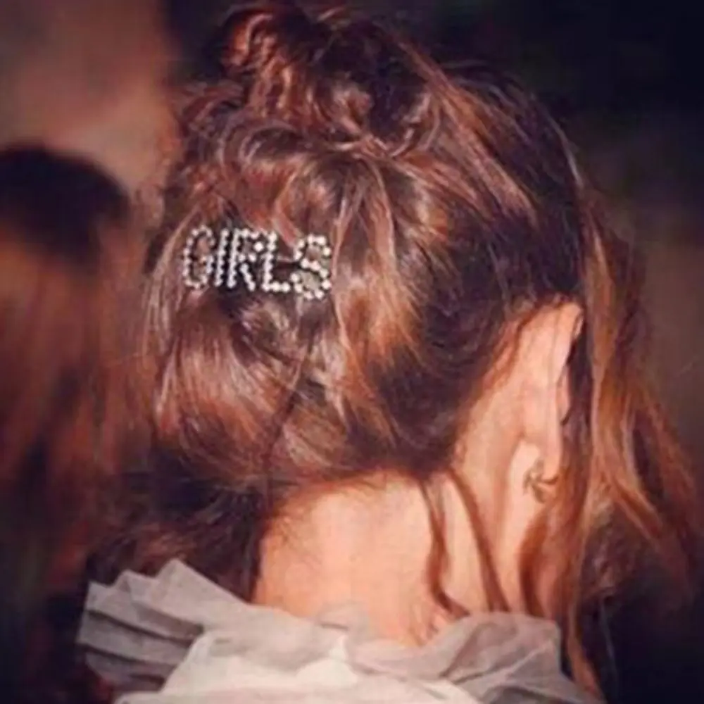 Модные заколки для волос с надписью Стразы|Шпильки и волос| |